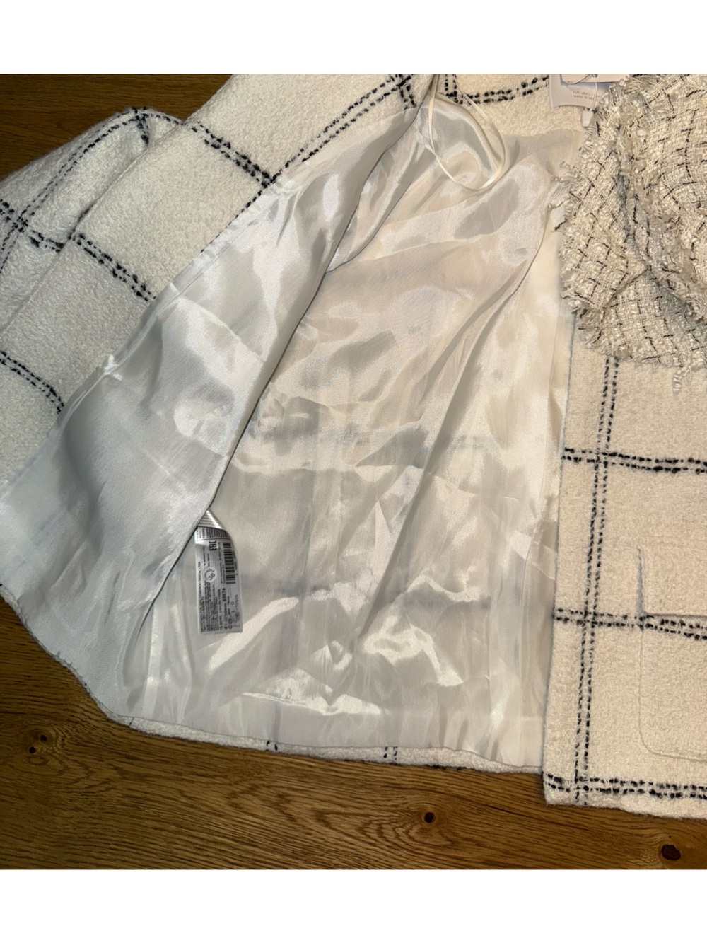 Mango | Women's Maxi Floral Tweed Blazer in Cream | Size L | NWT - Picture 14 of 16